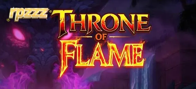 Tampilan visual slot Thrown of Flame dengan tema naga dan harta karun
